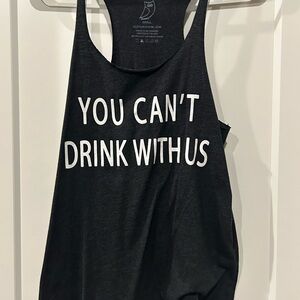 Black Graphic Tank Top